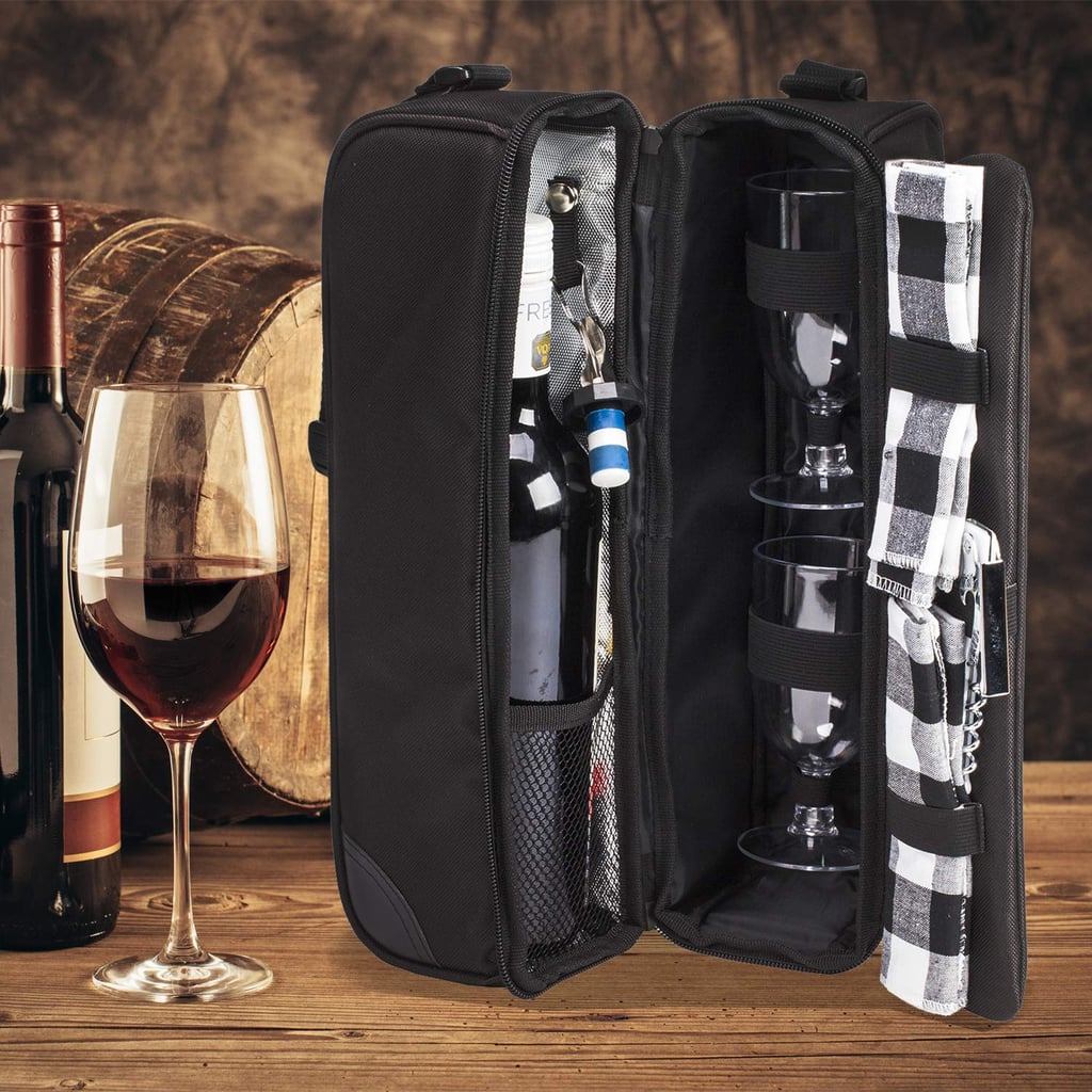 Wine Tote Bag With Cooler Compartment