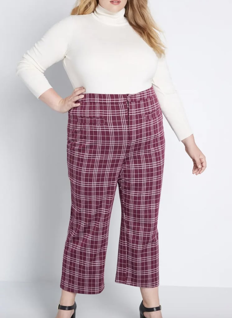 ModCloth Walk This Way Plaid Wide Leg Pants