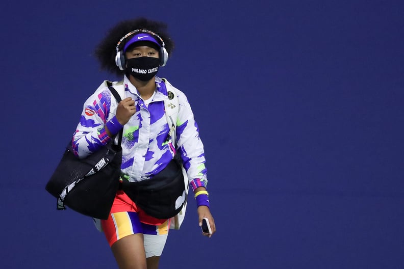 Naomi Osaka Wearing a Philando Castile Mask at the 2020 US Open