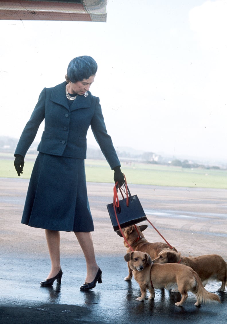 Queen Elizabeth II on holiday at Balmoral in 1974.