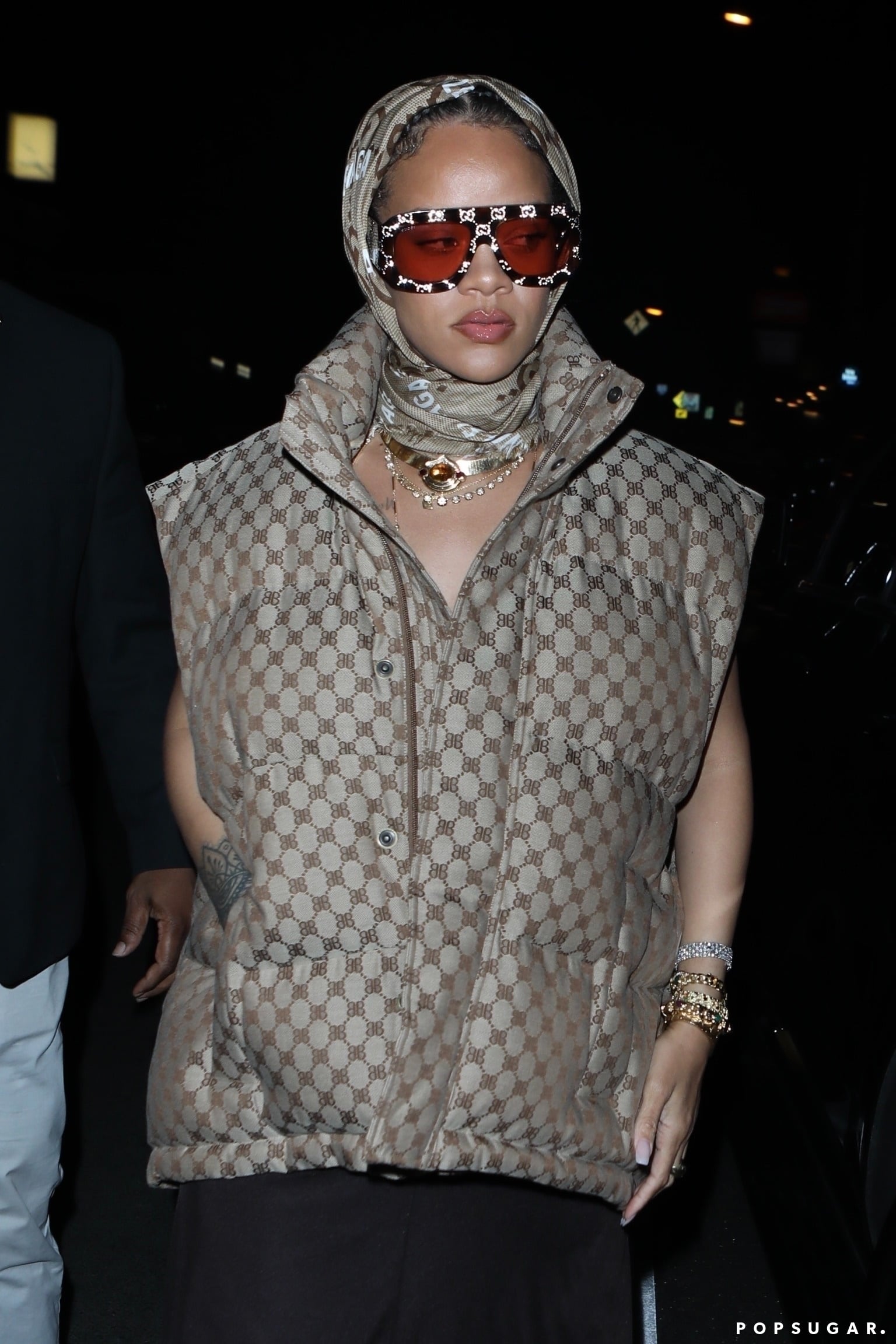 Bule Hilsen Næb Rihanna Wears Gucci x Balenciaga For Date Night | POPSUGAR Fashion