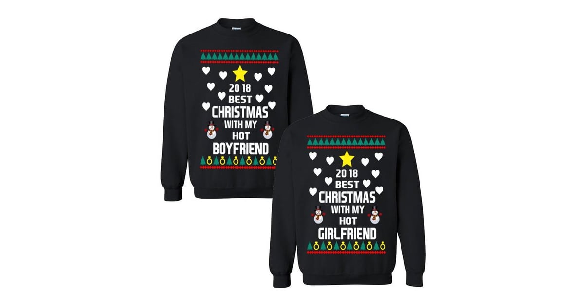 Best Christmas With My Hot Boyfriend/Girlfriend Sweaters | Ugly Christmas Sweaters For Couples 
