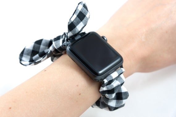 Gingham Bow Scrunchie Watch Band