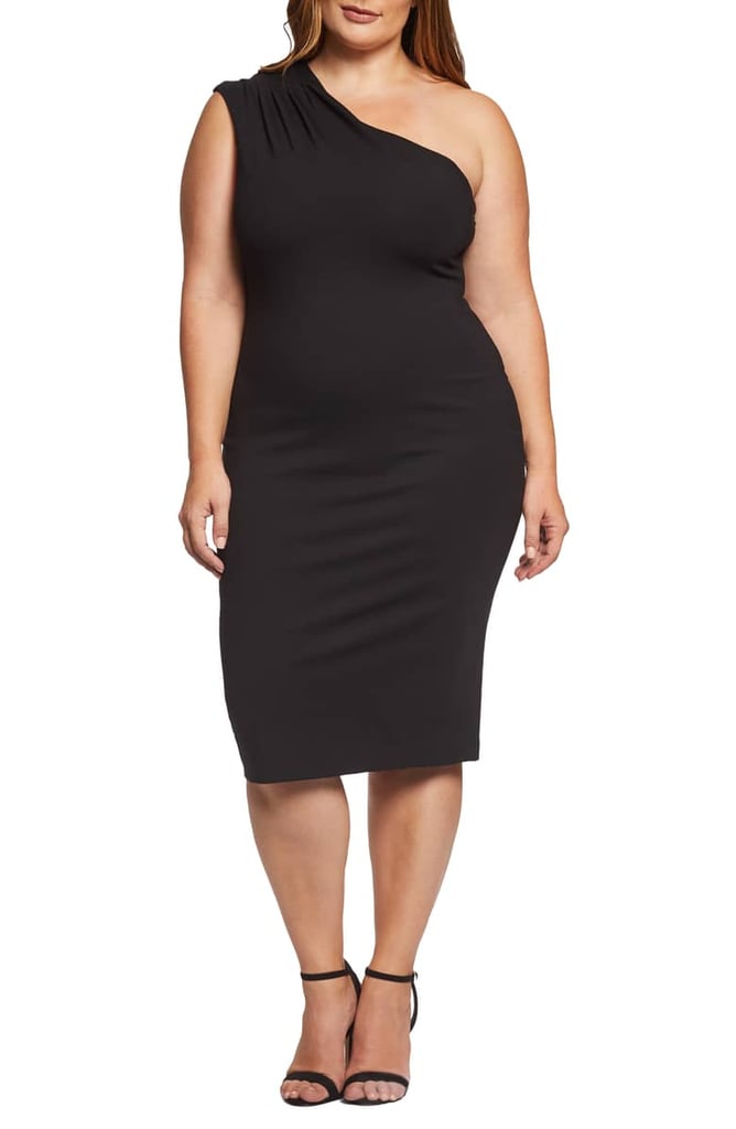 Quinn One-Shoulder Ponte Knit Cocktail Sheath