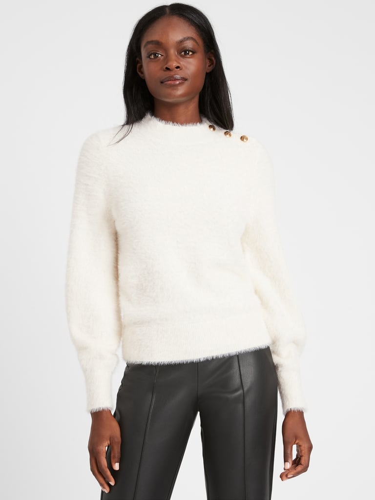 Banana republic white sweater outlet