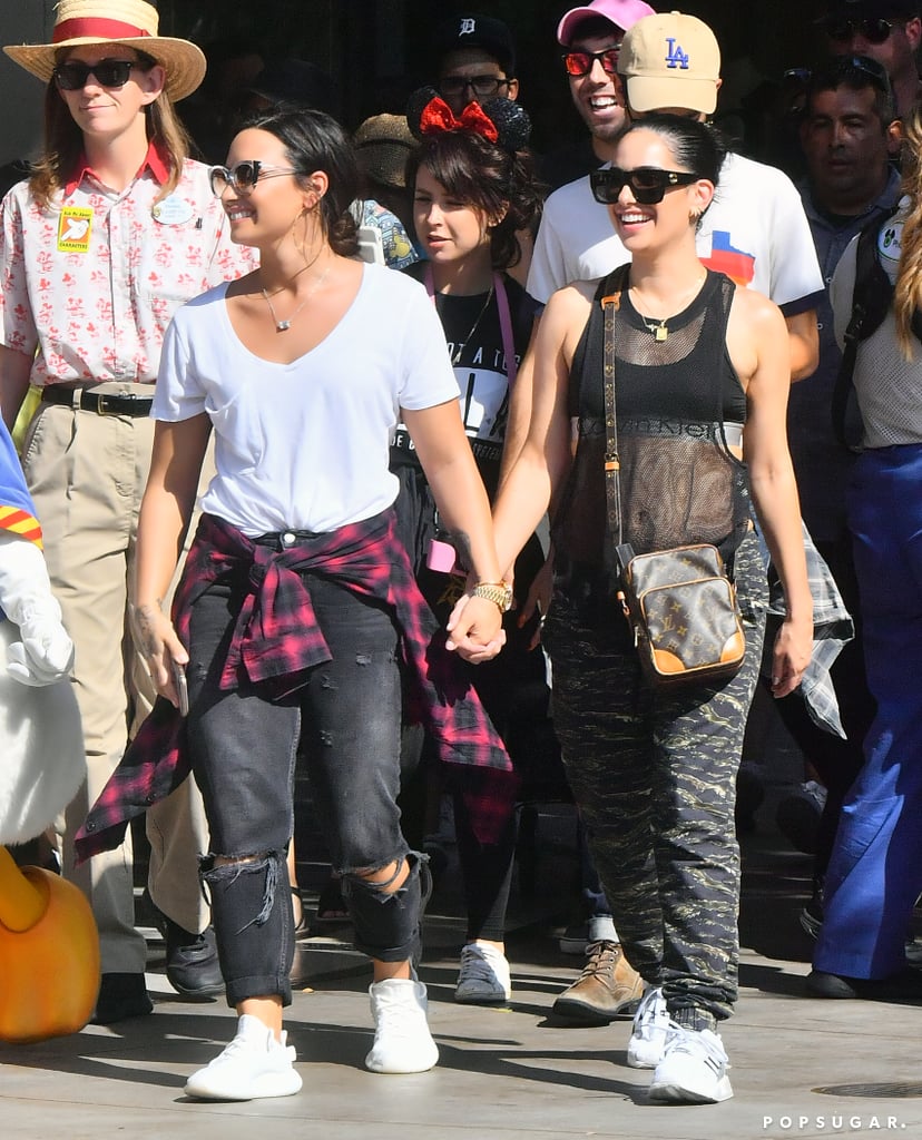 Demi Lovato Holds Hands With Lauren Abedini At Disneyland Popsugar Celebrity