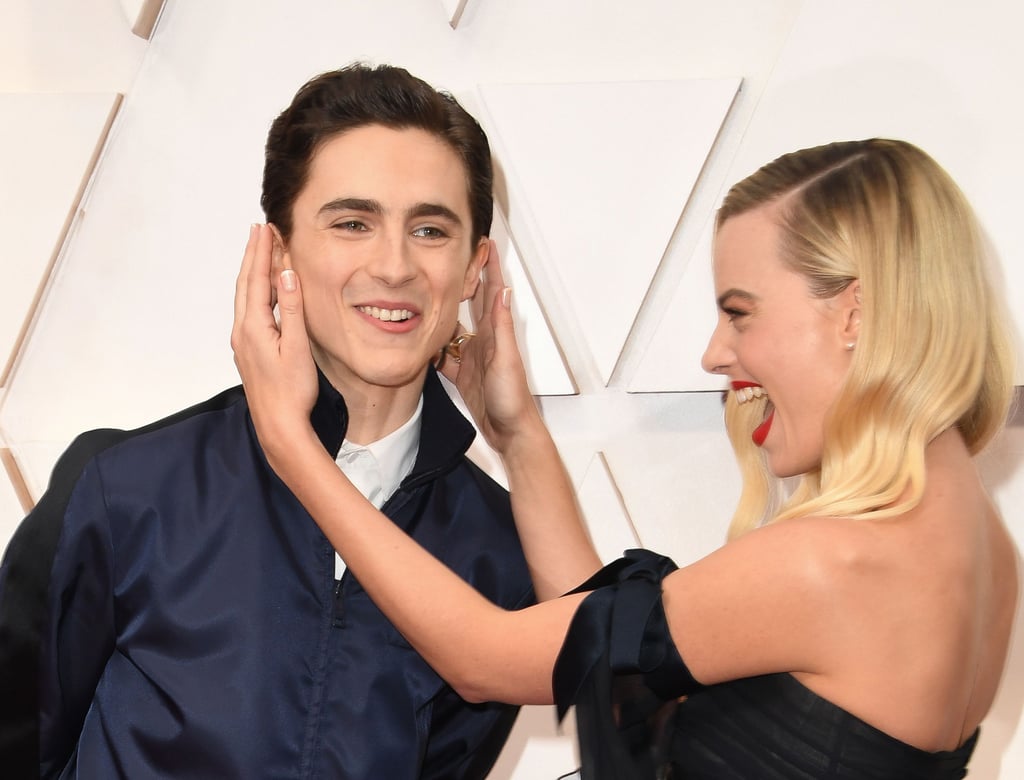 Timothée Chalamet and Margot Robbie at the 2020 Oscars