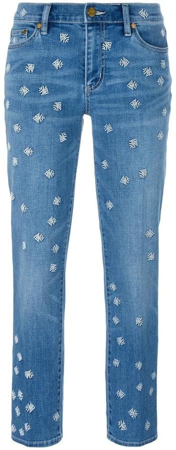 Tory Burch Embroidered Jeans | The Ultimate Guide to Fall's Biggest Denim  Trends | POPSUGAR Fashion Photo 3