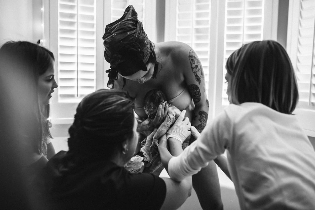 Mom Gives Birth With Daughters Present