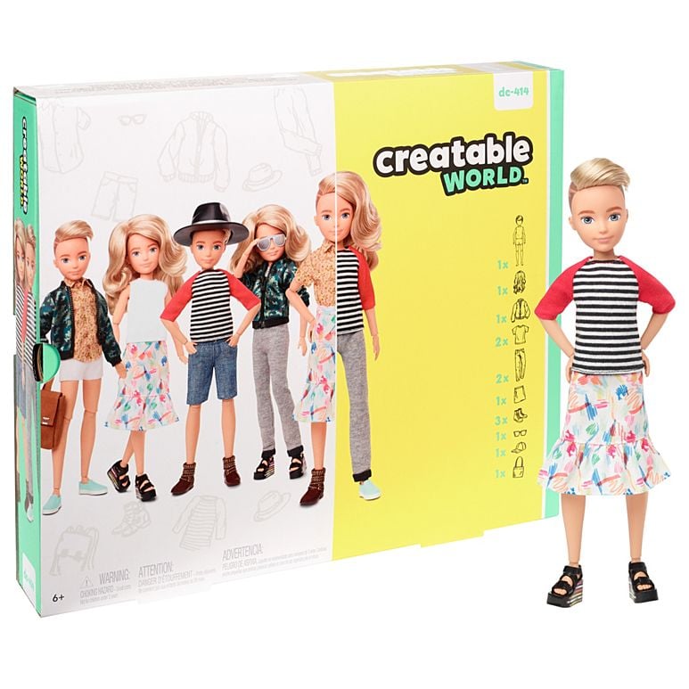 Creatable World Deluxe Character Kit Customizable Doll, Blonde Wavy Hair