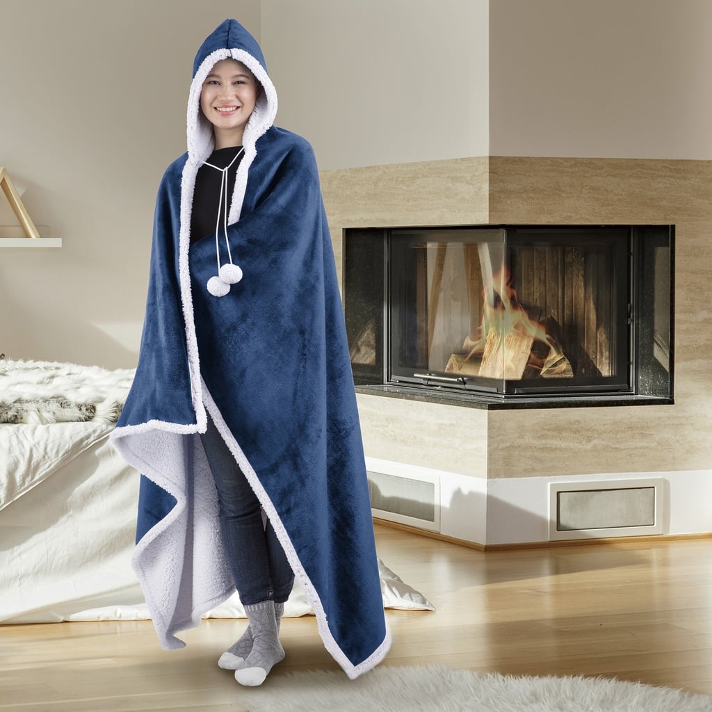 Leeman Hooded Wearable Cuddle Pumice Stone Blanket