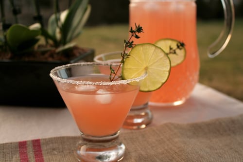 Thyme-Infused Ruby Red Grapefruit Margarita