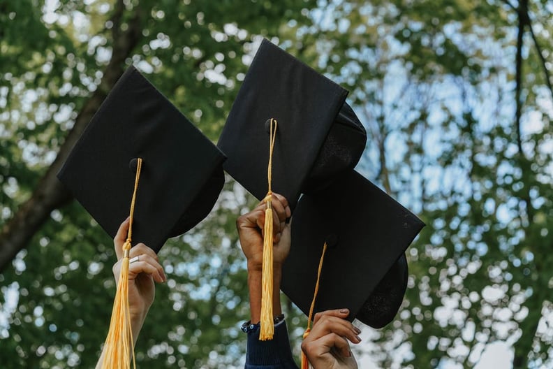 Sunny Grad Caps Zoom Background