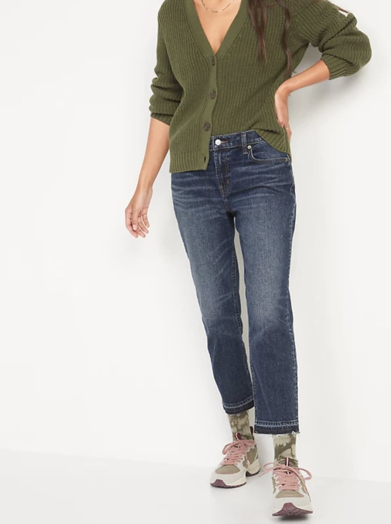 Old Navy Mid-Rise Boyfriend Straight Cut-Off Jeans