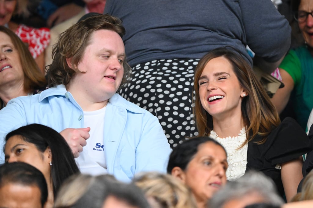 Lewis Capaldi and Emma Watson at Wimbledon 2023