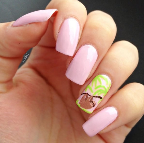 Sloth Nail Art Ideas