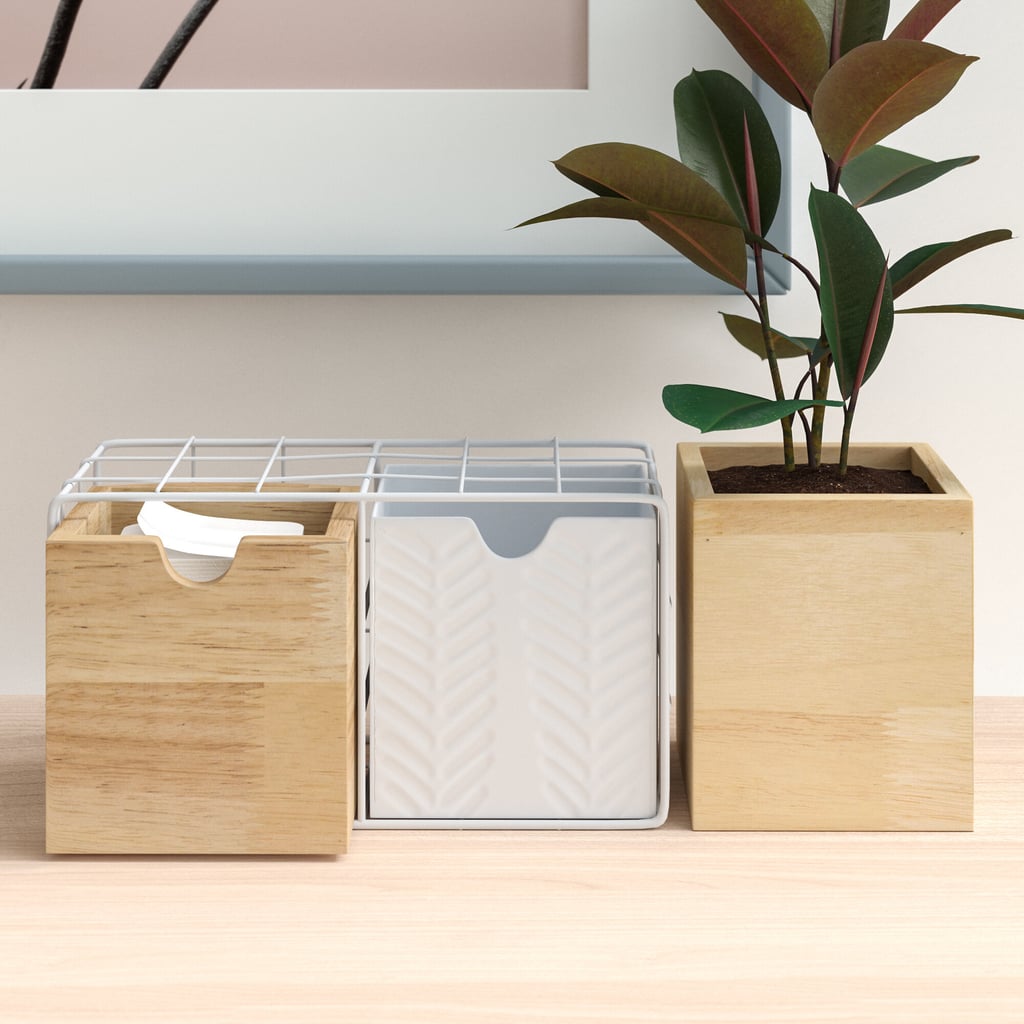 Imogen Wood/Metal Desk Organiser Set