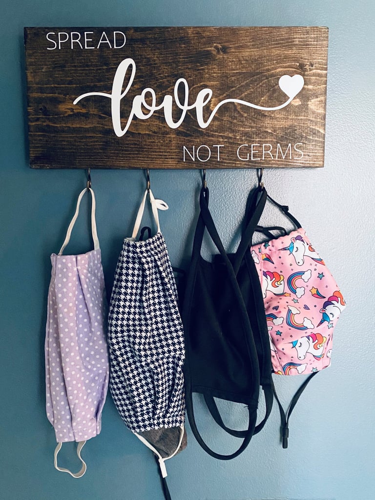 Spread Love Not Germs Face Mask Wall Hanger