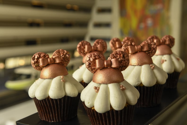 Strawberry-Filled Rose Gold Cupcake