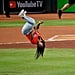 Watch Simone Biles Flip Before Throwing World Series Pitch