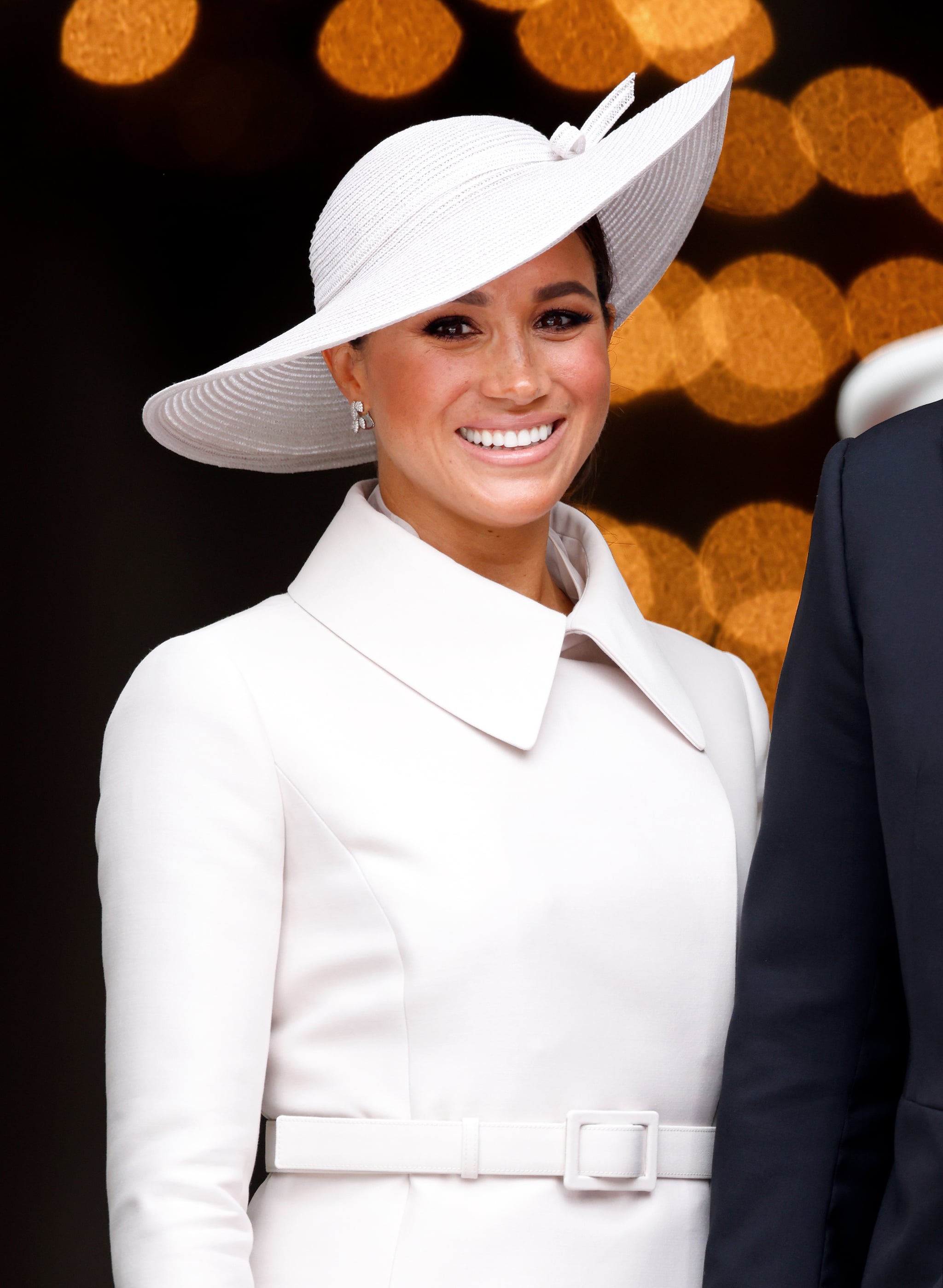 LONDON, UNITED KINGDOM - JUNE 03: (EMBARGOED FOR PUBLICATION IN UK NEWSPAPERS UNTIL 24 HOURS AFTER CREATE DATE AND TIME) Meghan, Duchess of Sussex attends a National Service of Thanksgiving to celebrate the Platinum Jubilee of Queen Elizabeth II at St Paul's Cathedral on June 3, 2022 in London, England. The Platinum Jubilee of Elizabeth II is being celebrated from June 2 to June 5, 2022, in the UK and Commonwealth to mark the 70th anniversary of the accession of Queen Elizabeth II on 6 February 1952. (Photo by Max Mumby/Indigo/Getty Images)