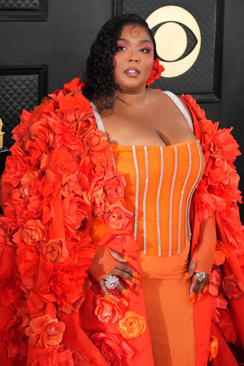 Lizzo's Monochromatic Orange Look at the 2023 Grammys