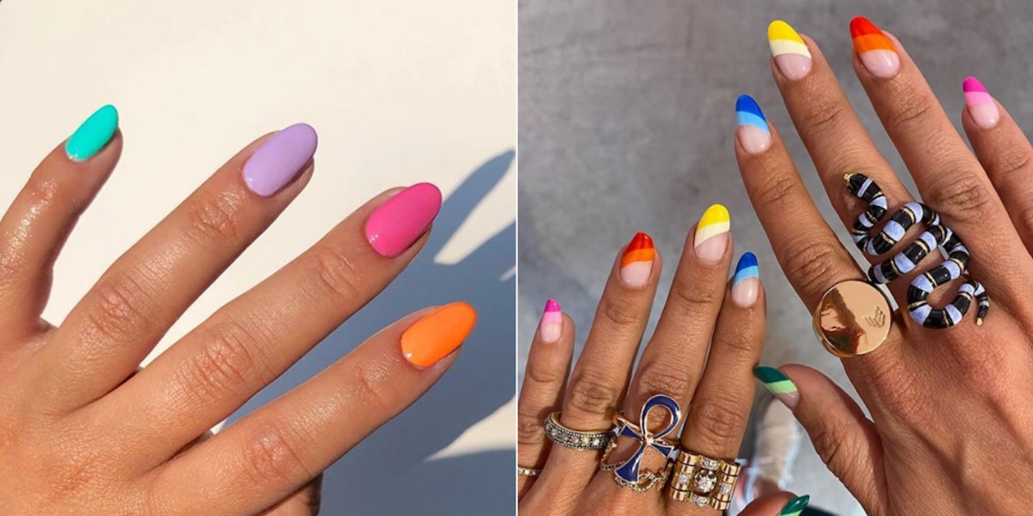 Rainbow Manicure Trend 2020 | Nails Photo Inspiration | POPSUGAR Beauty