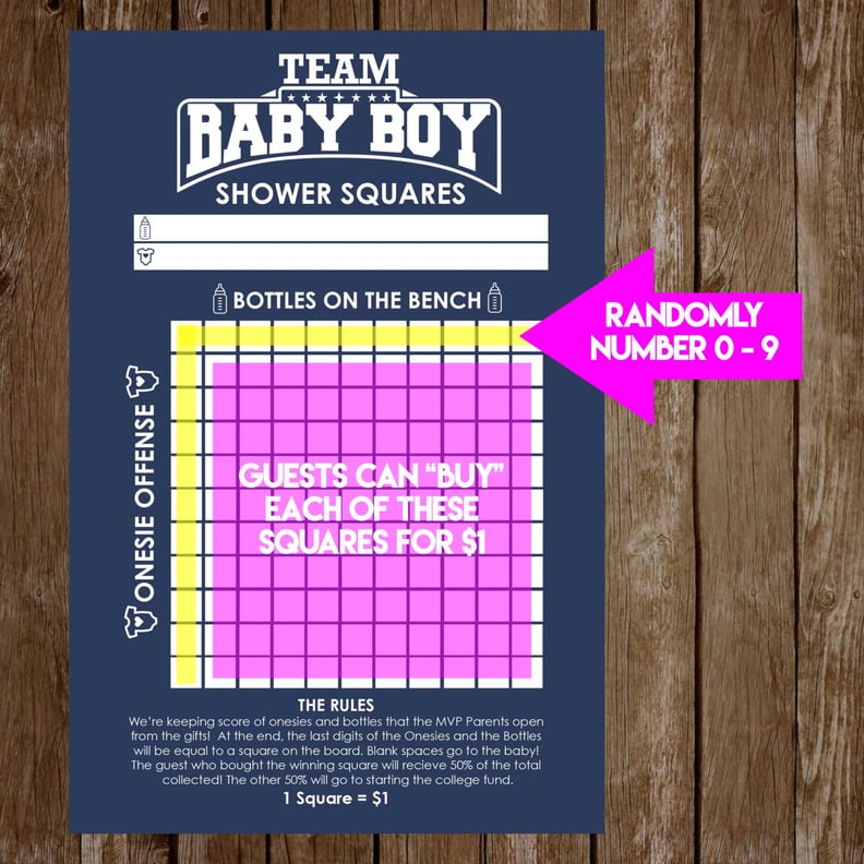 Baby-Shower Games For Men: Shower Squares