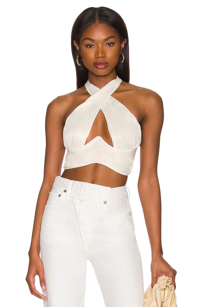 For Love & Lemons x Revolve Rana Cross Front Crop Top