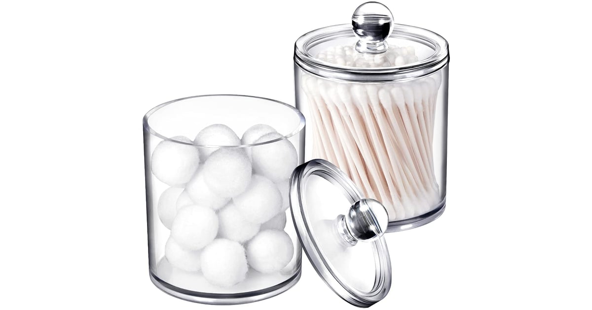 Apothecary Jars Bathroom With Labels (2 Pack) Best Most Practical