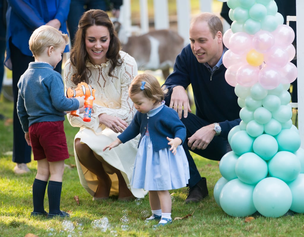 Kate loved watching Charlotte and George enjoy bubbles.