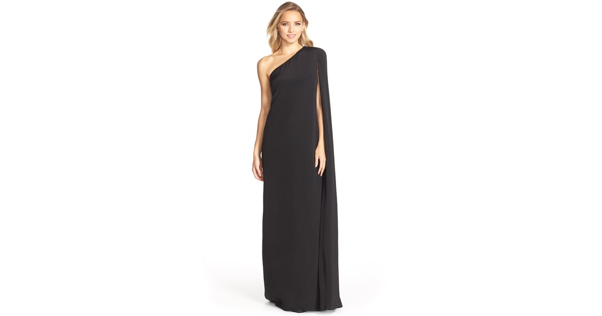 Jill Jill Stuart Cape Sleeve Crepe Gown ($328) | Kim Kardashian's Black ...