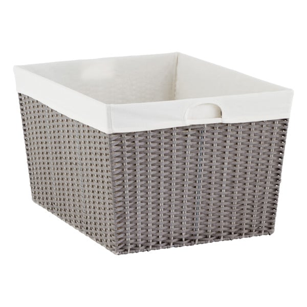 Grey Montauk Rectangular Basket