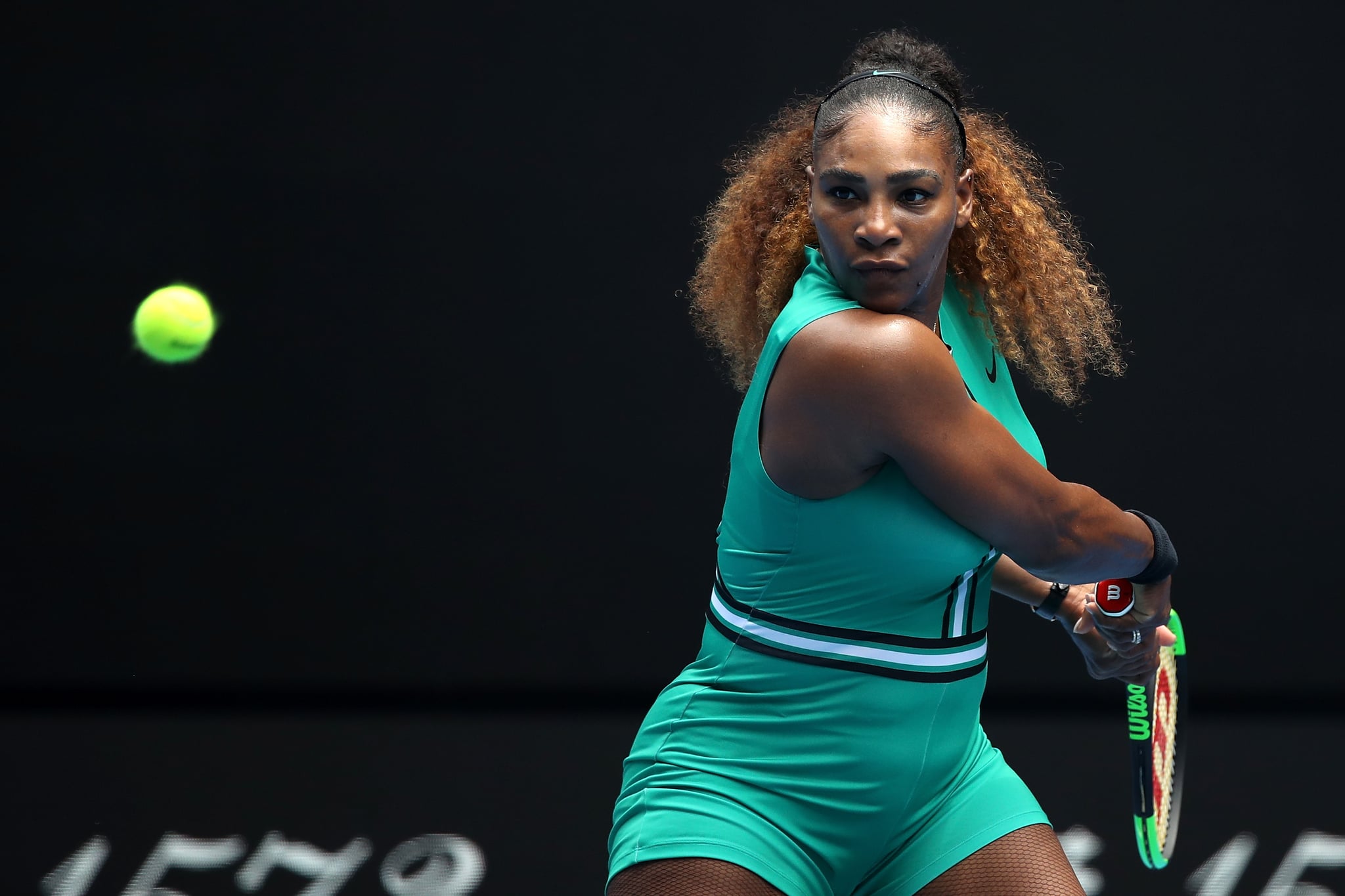 Serena Williams S Green Bodysuit At The Australian Open 2019 Popsugar Fashion