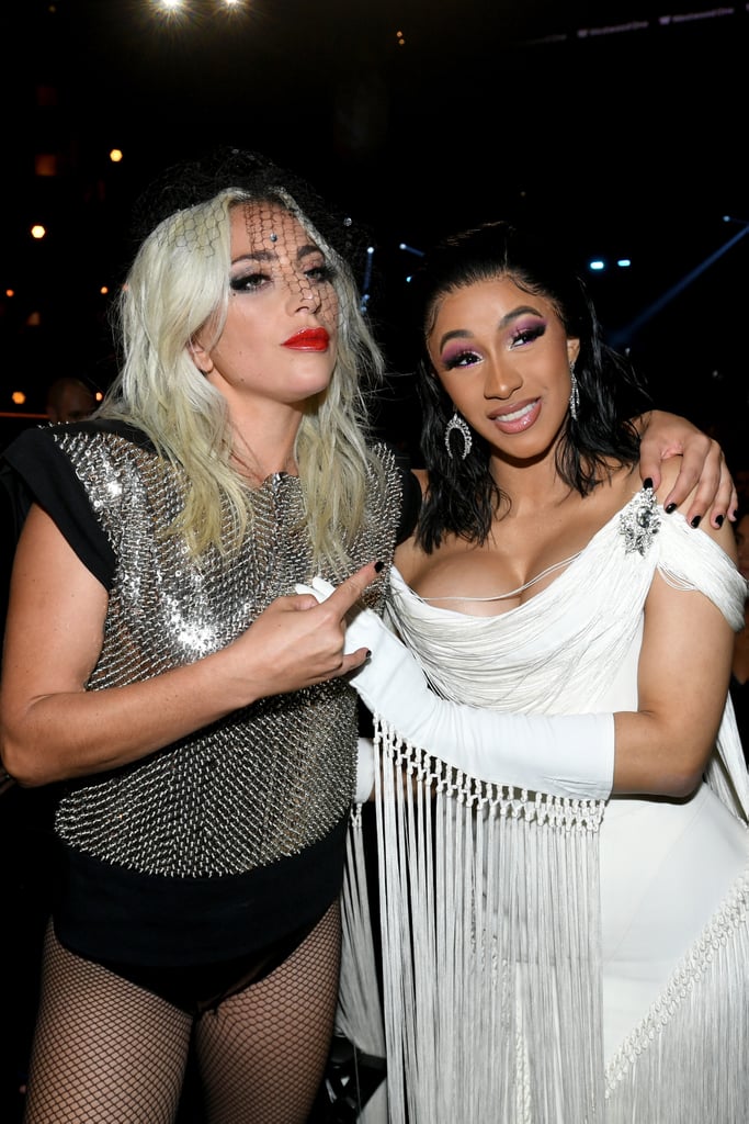 Cardi B and Lady Gaga at the 2019 Grammys