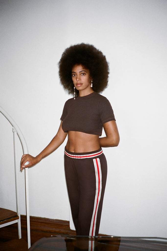 Phlemuns created this crop top which Solange coordinated with Wales Bonner pants.