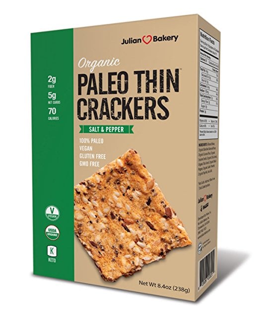 Julian Bakery Paleo Thin Crackers Salt and Pepper
