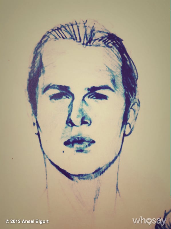 Ansel Elgort was proud of the sketch of him that hangs in the costume room.
Source: Ansel Elgort on WhoSay