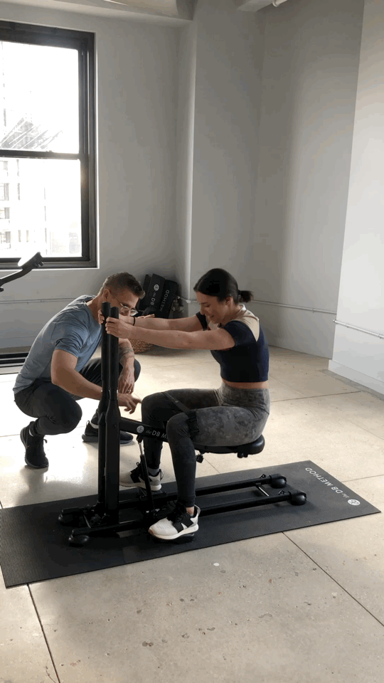 Part of My 10 Minute Workout Low Zone Squat Pulses With Band I