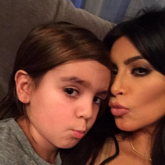 Kim Kardashian and Mason's Selfies July 2015
