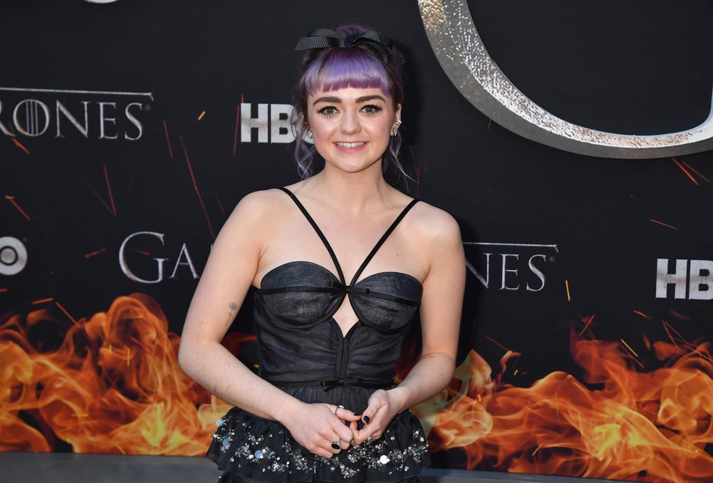 Maisie Williams With Purple Hair April 2019