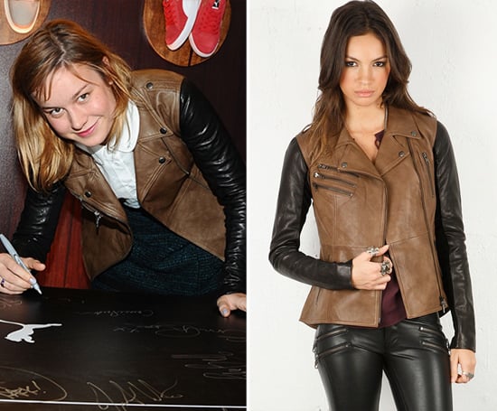two tone leather jacket