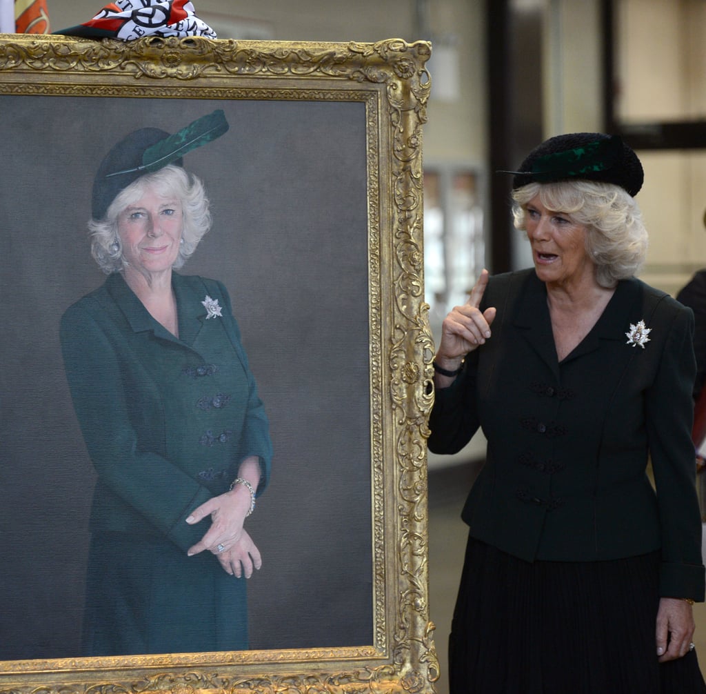 Camilla, the Duchess of Cornwall, unveiled a portrait of herself while on tour in Canada. She was even wearing the same ensemble!