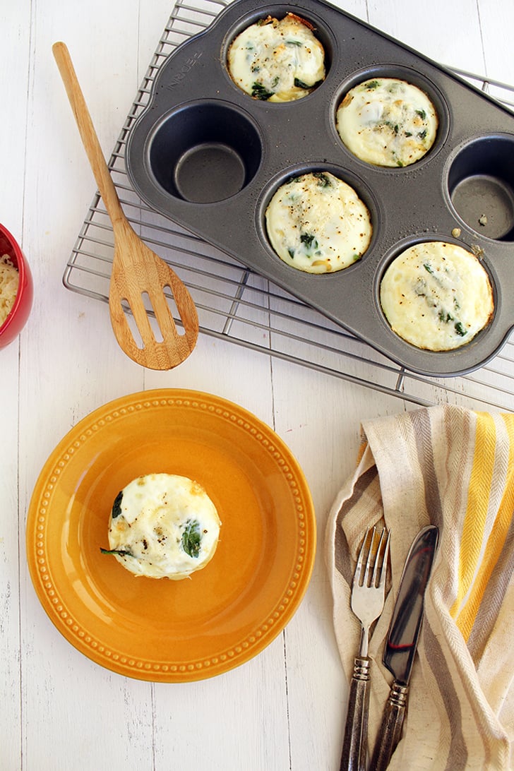 Fontina, Spinach, and Potato Noodle Mini Frittatas