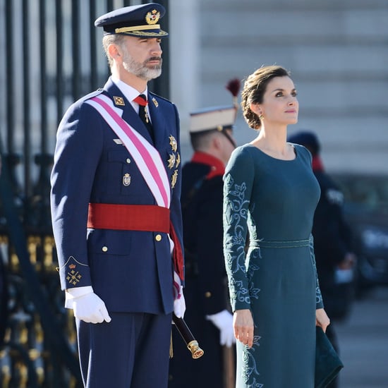 Queen Letizia's Felipe Varela Gown January 2017