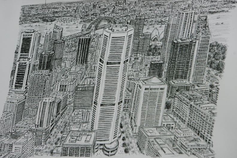 A detail of Stephen's Sydney drawing.