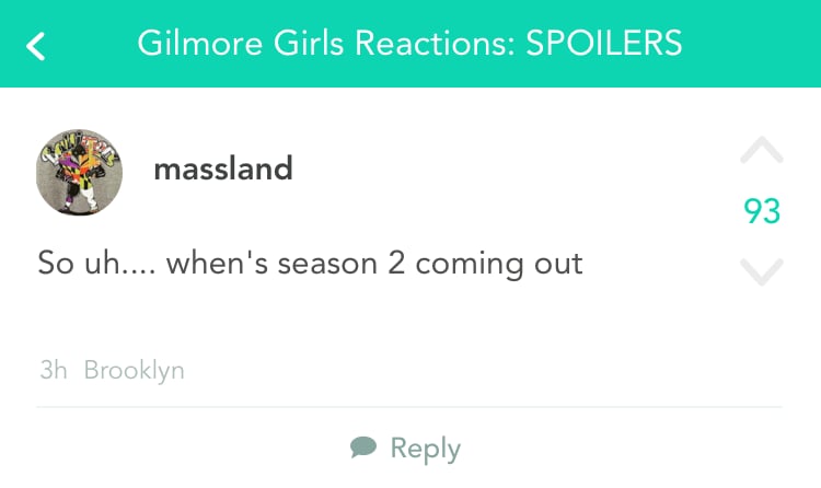 Amy Sherman-Palladino, please give us more Gilmore Girls . . .