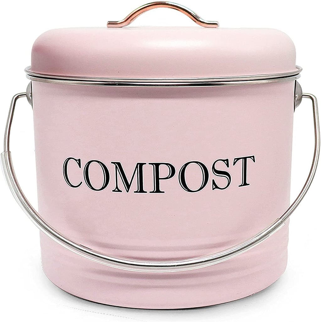 Pink Kitchen Compost Bin With Filter