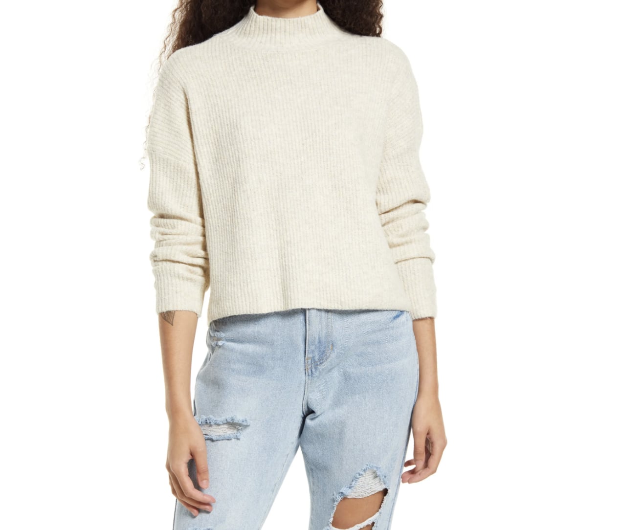 bp mock neck sweater
