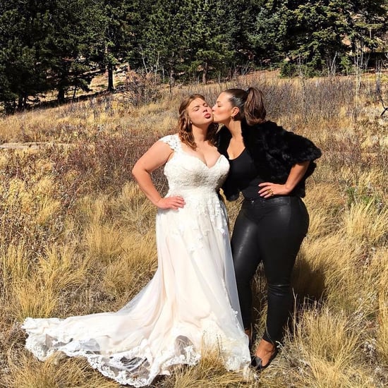 Ashley Graham Wearing Leather Pants at Her Sister's Wedding